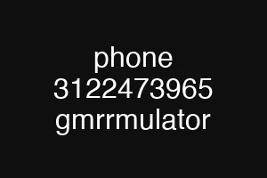 phone 3122473965 gmrrmulator